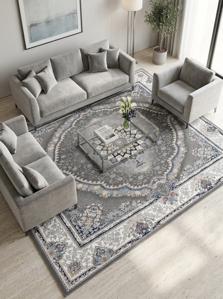 Kamand Traditional Persian Area Rug Smoky