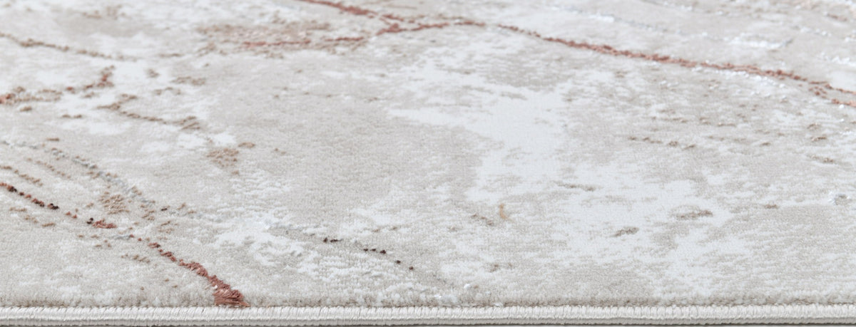 Zara X569B Modern Area Rug Dark Beige Light Beige - Quality Rugs and Furniture