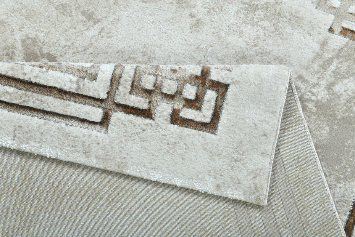 Zara Z203A Modern Area Rug Cream Vizon - Quality Rugs and Furniture
