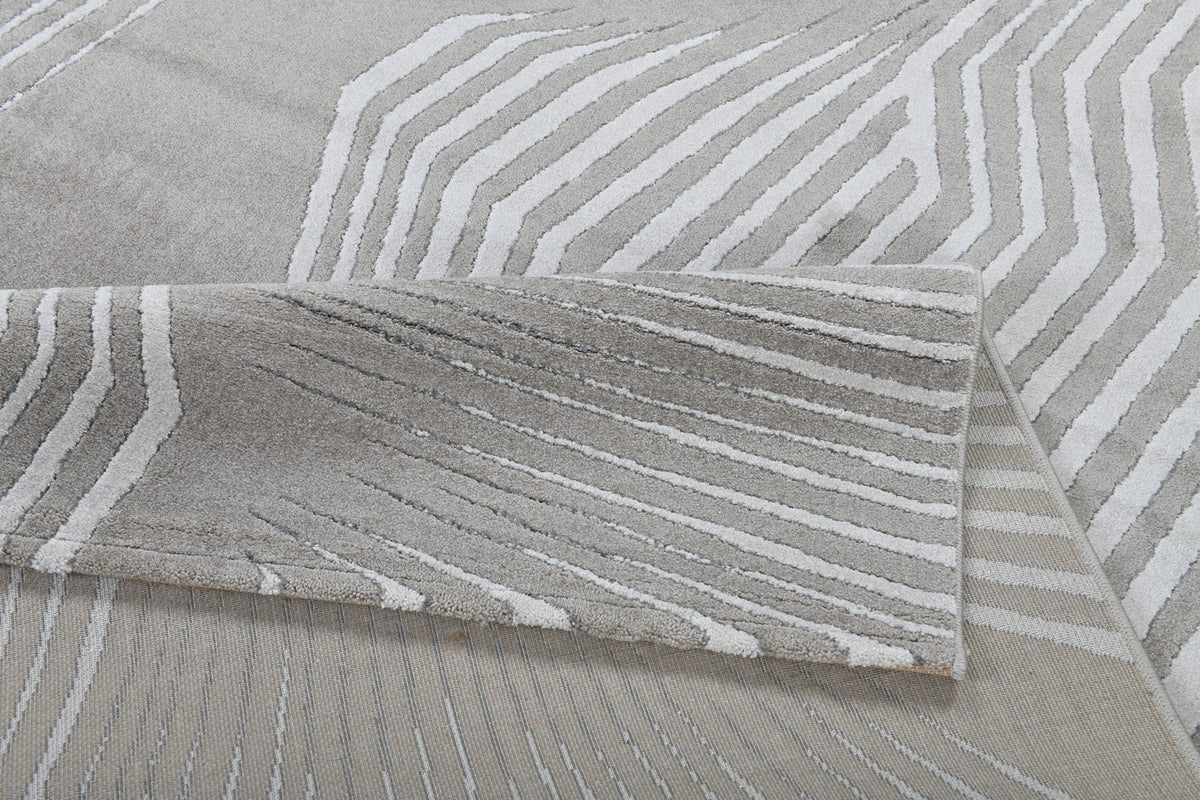 Rhytm Z244B Modern Area Rug Light Beige Cream - Quality Rugs and Furniture