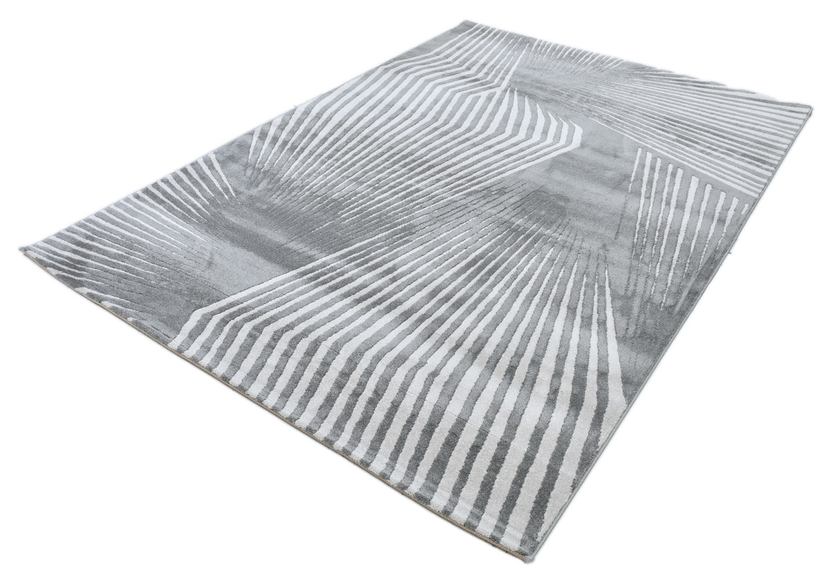 Rhytm Z244B Modern Area Rug Grey Cream - Quality Rugs and Furniture