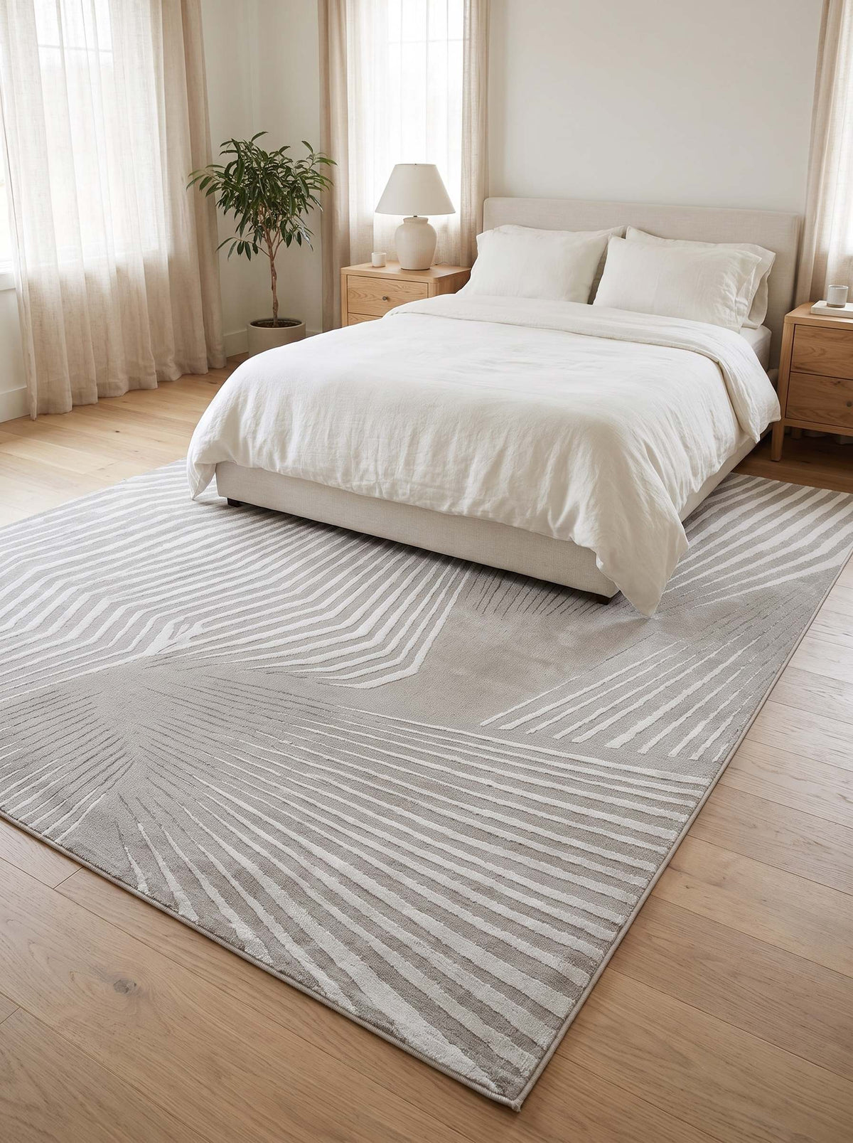 Rhytm Z244B Modern Area Rug Light Beige Cream - Quality Rugs and Furniture