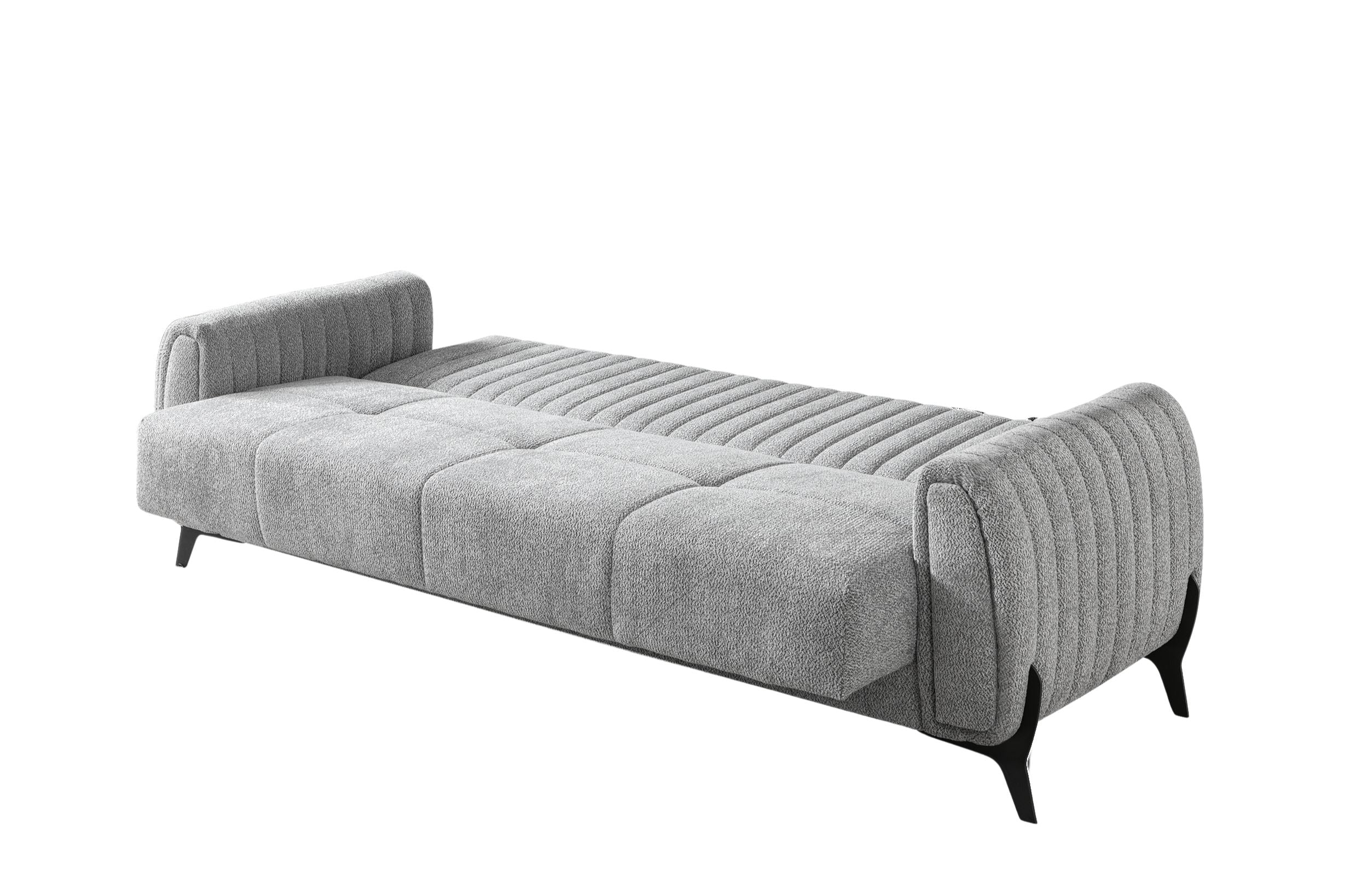 Palermo Velvet Sofa Bed with Storage Light Grey