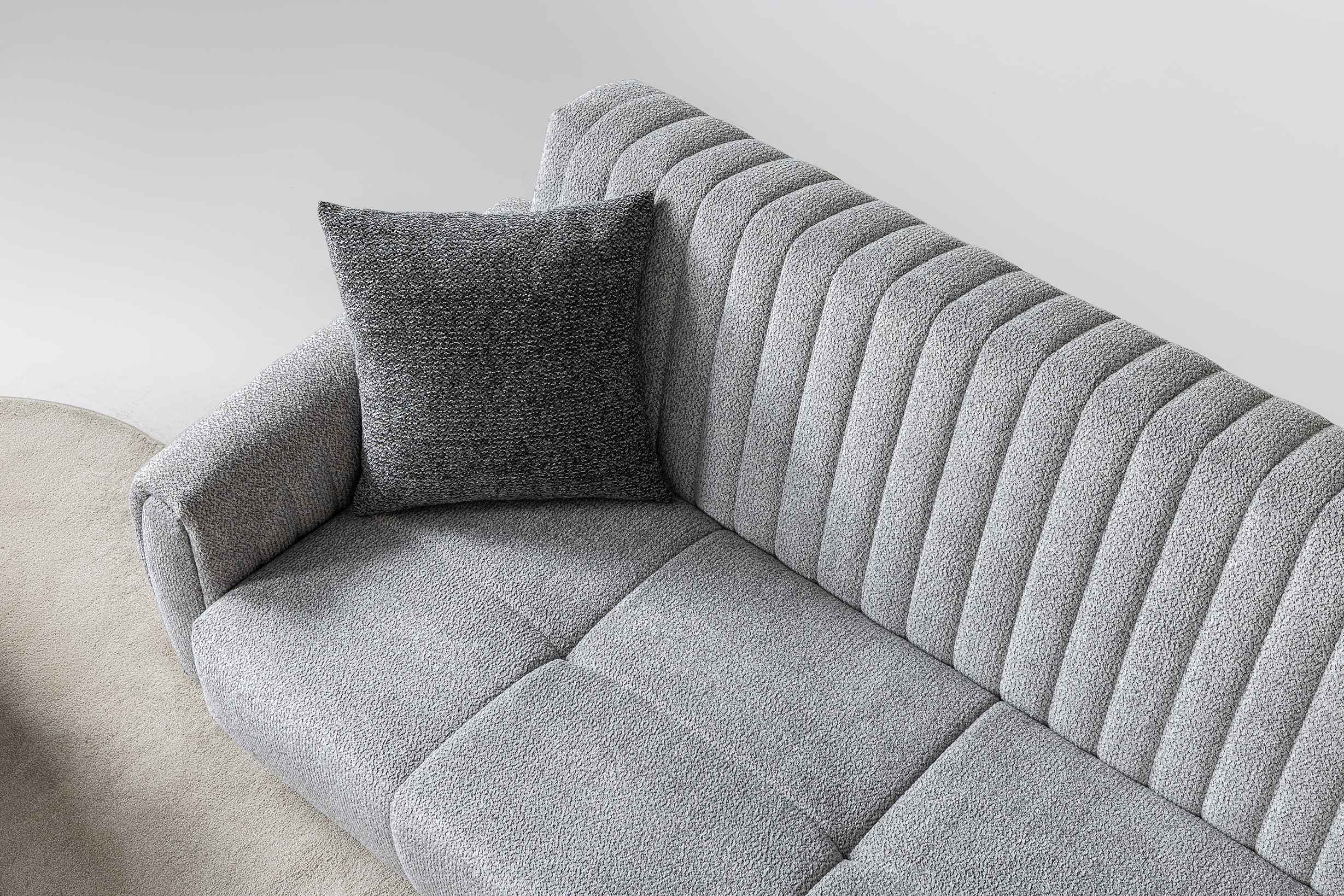Palermo Velvet Sofa Bed with Storage Light Grey