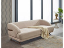 Panamera Beige Velvet Contemporary Sofa Set