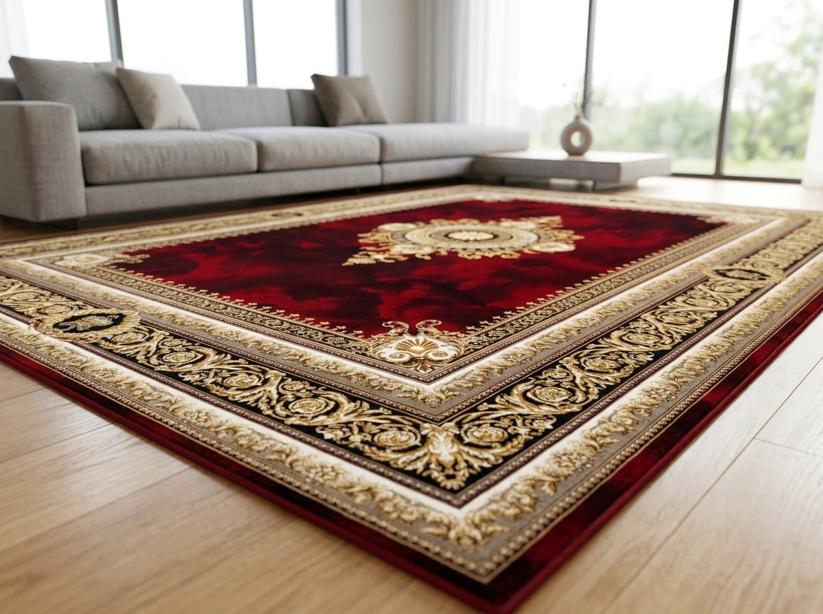 Negin 12120 Red Traditional Persian Rug