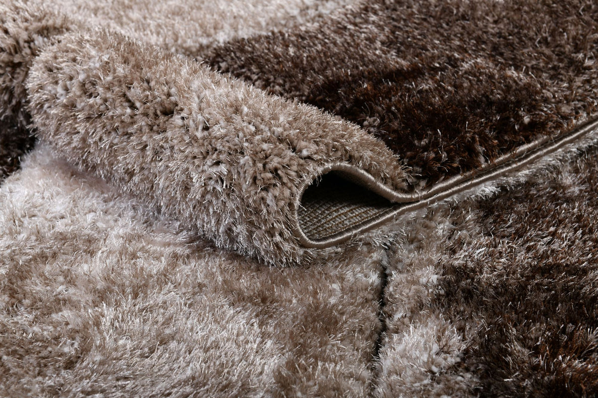Puffy Style P733B Modern Area Rug Vizon Brown - Quality Rugs and Furniture