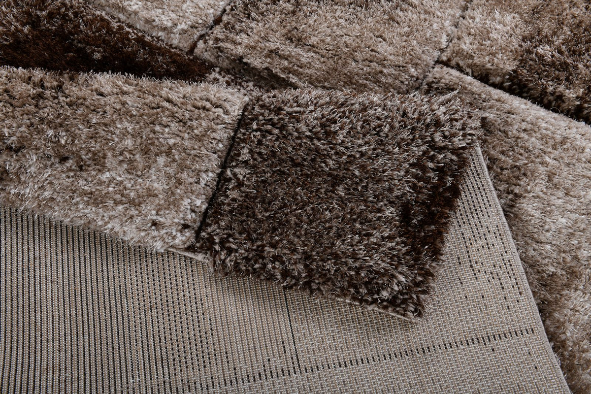 Puffy Style P733B Modern Area Rug Vizon Brown - Quality Rugs and Furniture