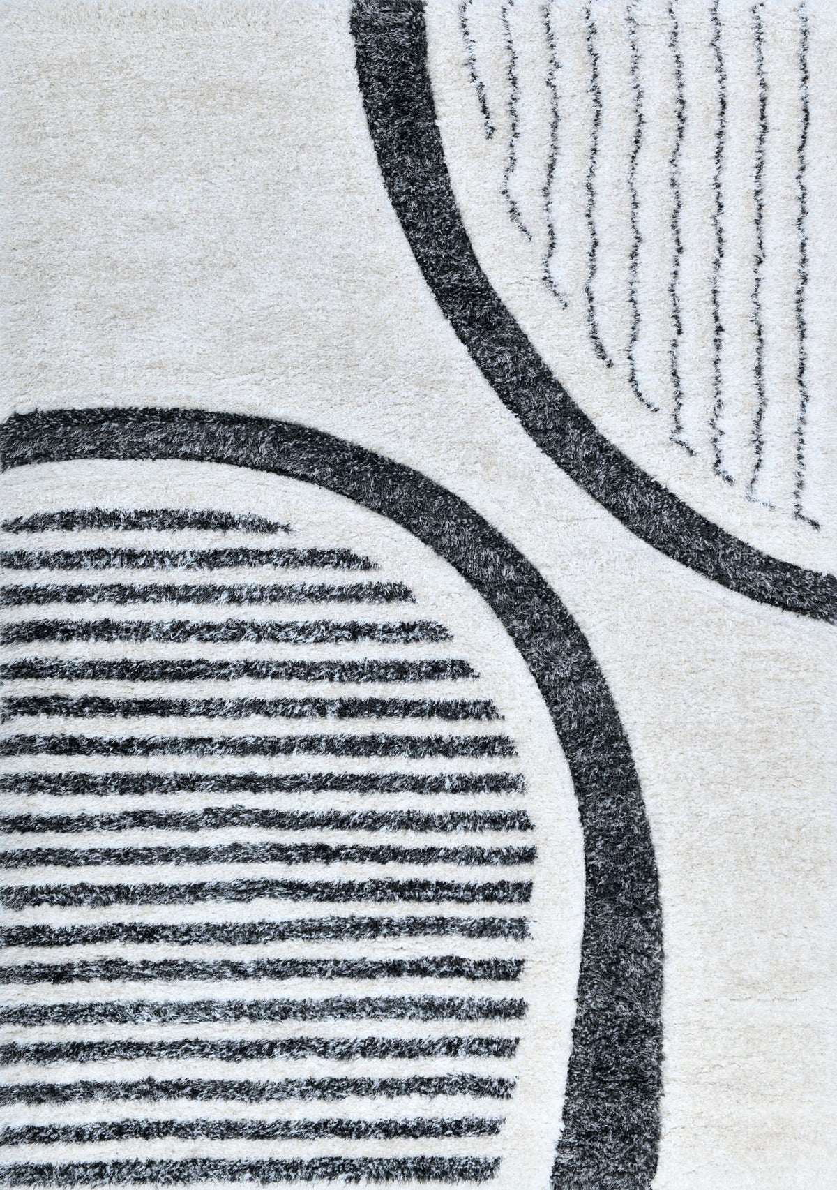 Puffy Style P960A Modern Area Rug Beige Anthracite - Quality Rugs and Furniture