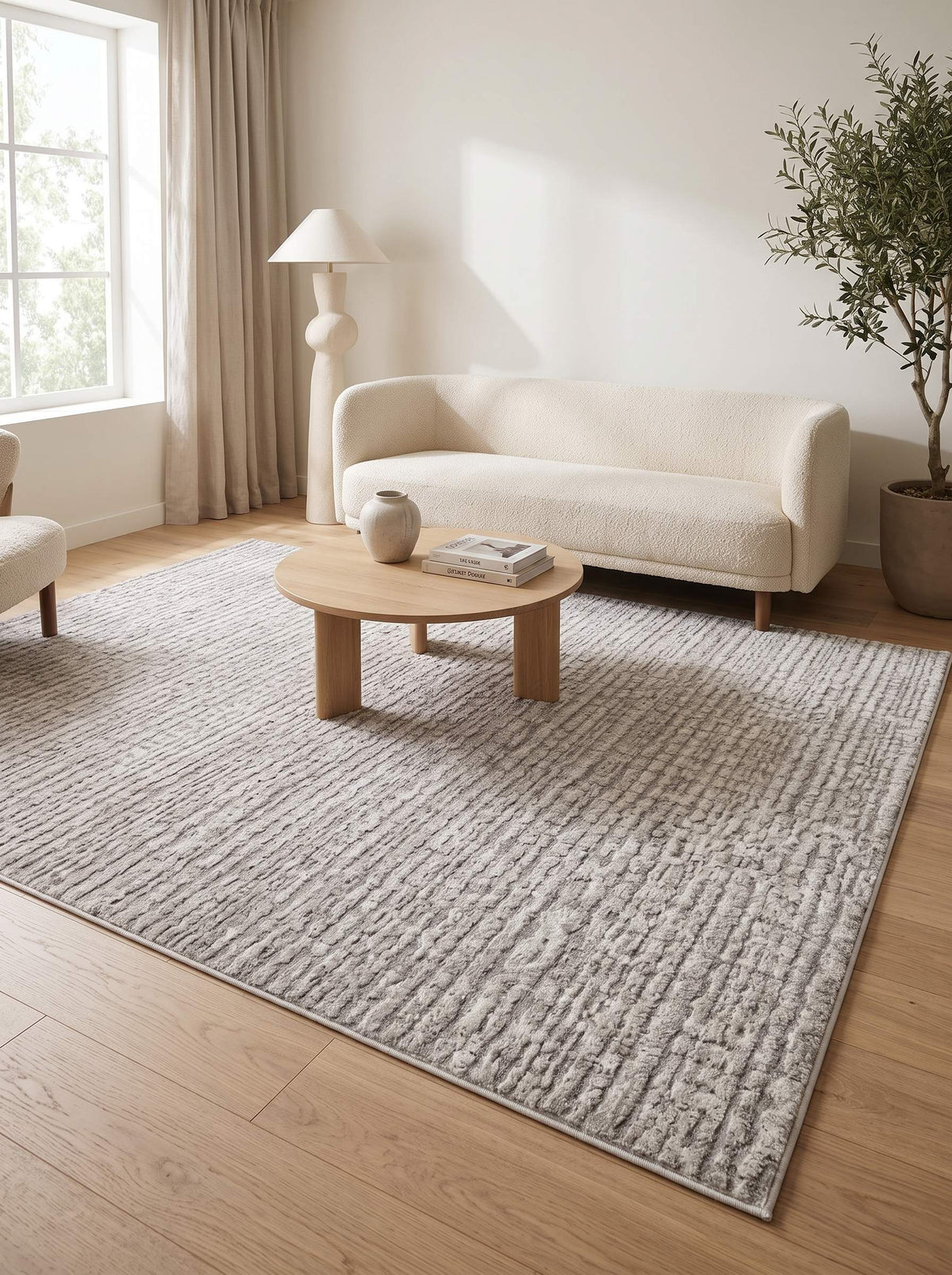 Rhytm 0160B Modern Area Rug Cream Light Beige - Quality Rugs and Furniture