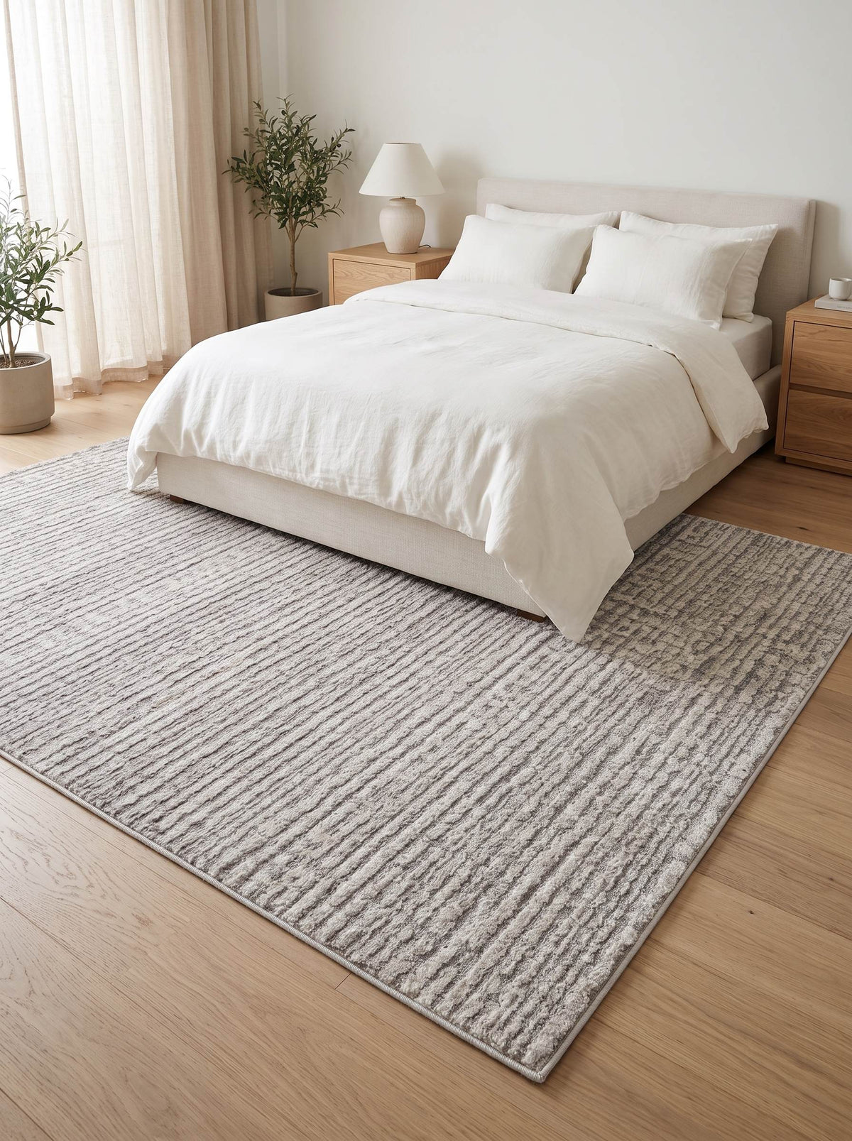 Rhytm 0160B Modern Area Rug Cream Light Beige - Quality Rugs and Furniture
