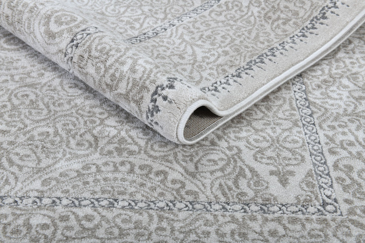 Rhytm 0163B Modern Area Rug Cream Light Beige - Quality Rugs and Furniture