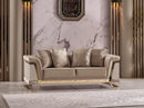 Rixsos Modern Luxury Velvet Sofa Set Cream