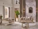 Rixsos Modern Luxury Velvet Sofa Set Cream