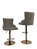 Leo Modern Lift Bar Chair Golden Leg Chocolate Velvet