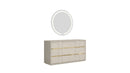 Selena Bedroom Suite Luxury Modern Bed Beige Lacquer