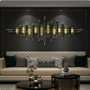 Sofa Background Wall Decorations Modern Minimalist Hanging Ornament Light Luxury Black Gold