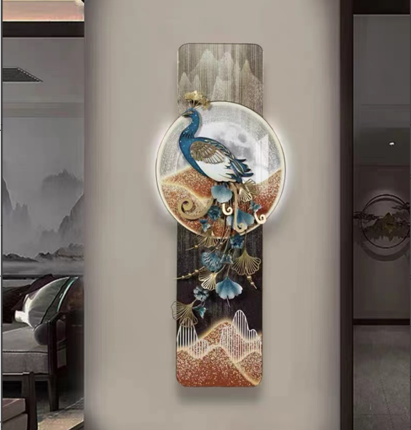 Wall Decor Luxury Peacock Unique Picture Painting Resin Painting Wall Art Decor Wall Hangings Painting Crystal
