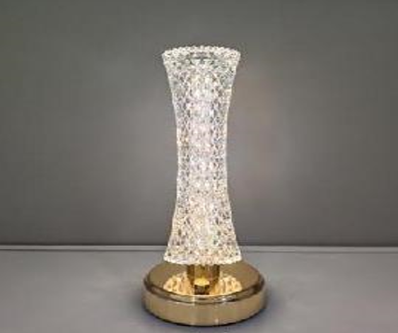 Table Lamp MK2056 Contemporary Hardware with Acrylic Elements