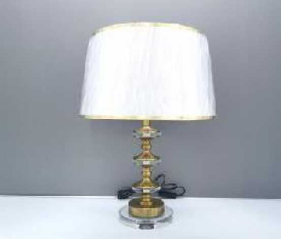 Table Lamp MK1043-5 Elegant Crystal and Iron Hardware Design