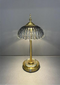 Table Lamp MK1959-2 Crystal and Iron Hardware with Glass Accents