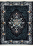 Mashhad 722598 Dark Blue Persian Traditional Rug