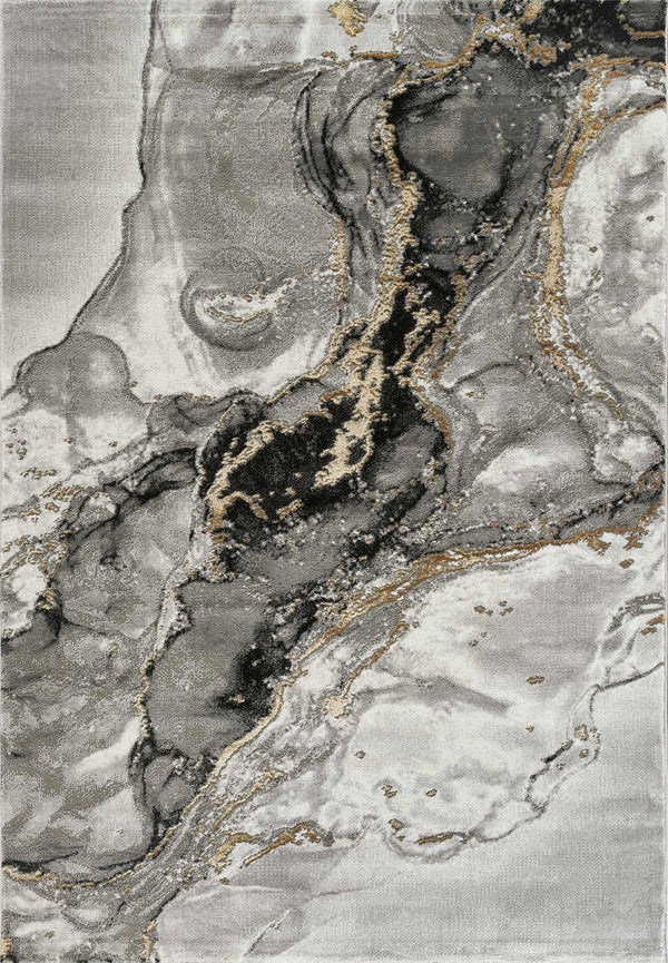 Marmaris T032A Modern Area Rug L.Grey White