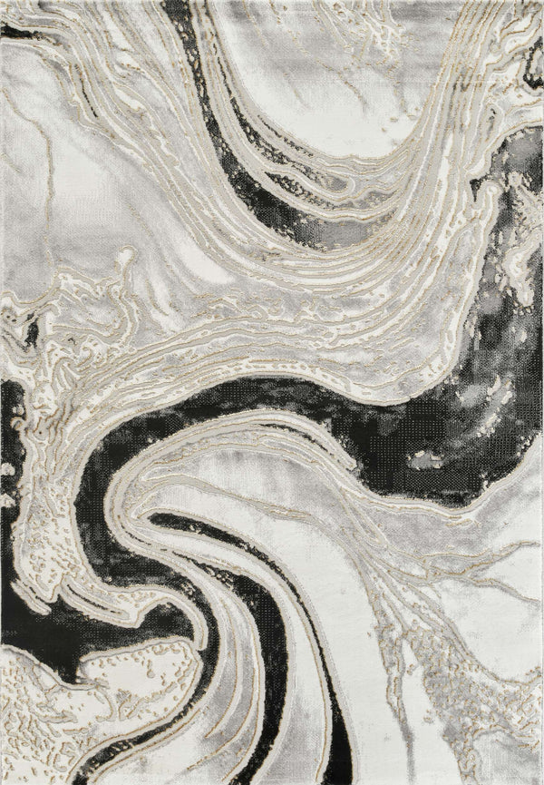 Marmaris T034A Modern Area Rug White L.Grey