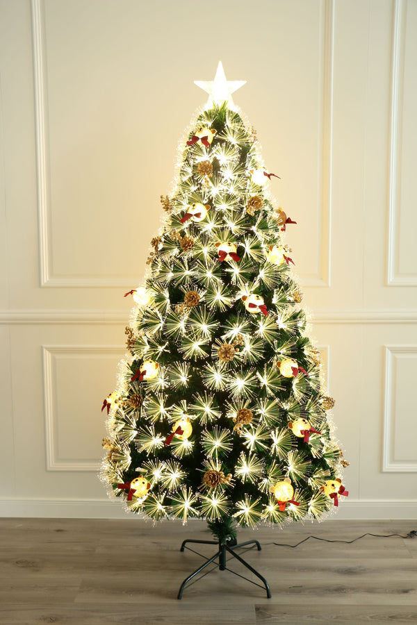 Christmas Tree T2034 Green Leather, Fiber Optics