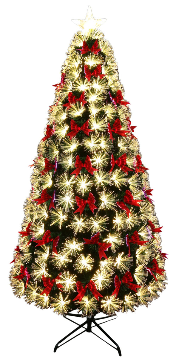 Christmas Tree T2041A Fiber Optic, Flashing Bow