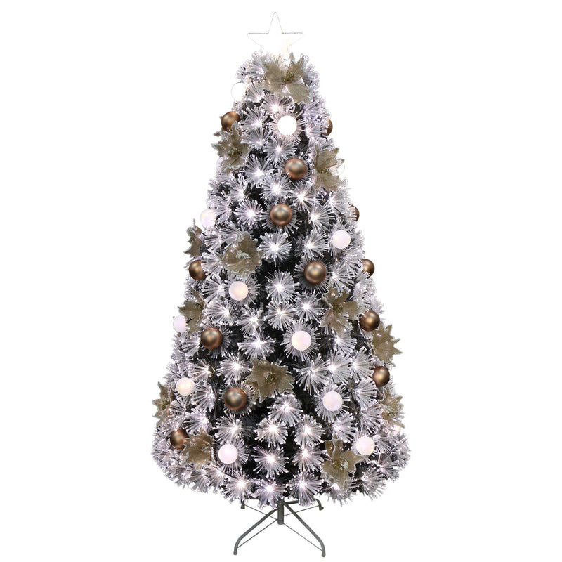 Christmas Tree T2071 - 150cm Height, Grey Leaves, Plum Blossoms