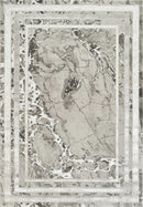 Elmas T502B Modern Area Rug L.Grey White