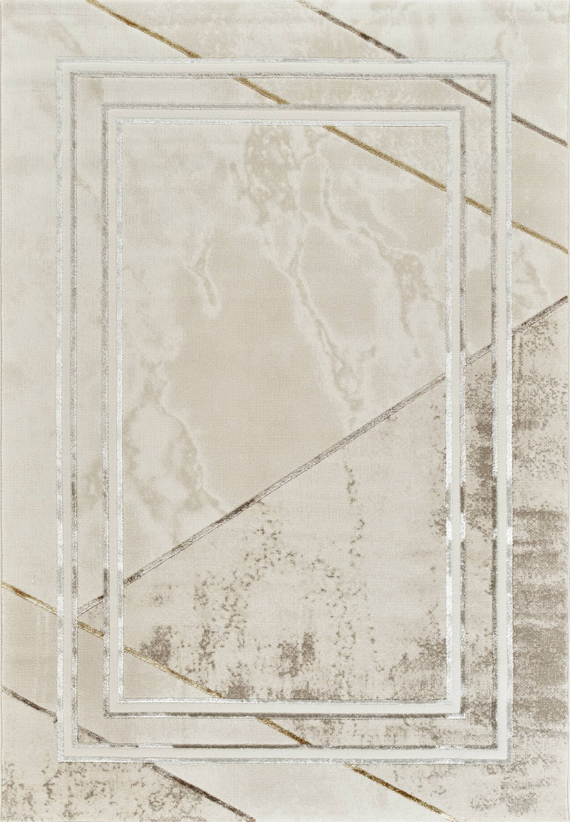 Elmas T510A Modern Area Rug Cream White