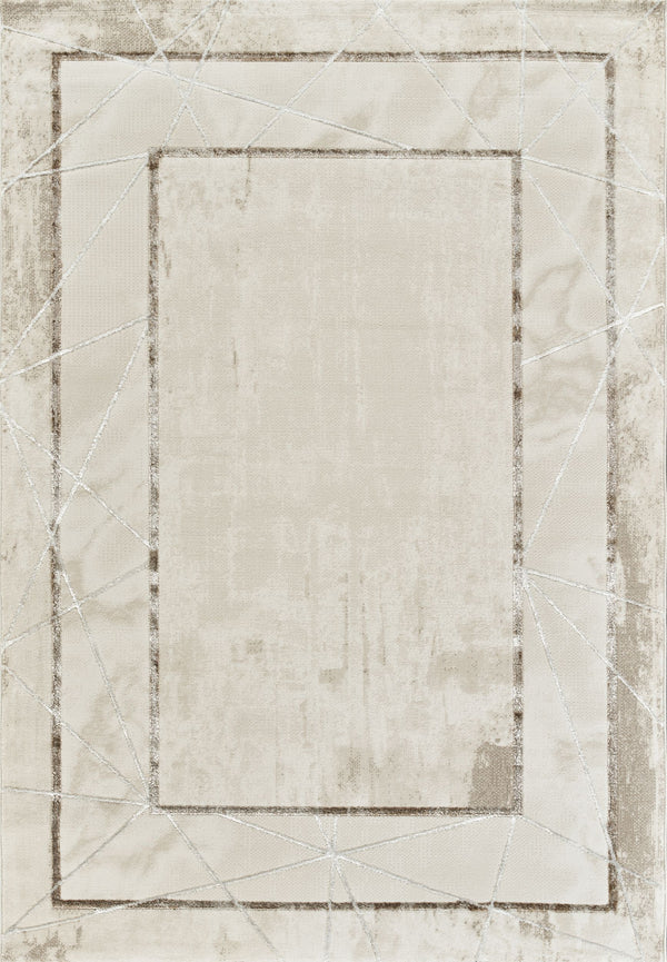 Elmas T519A Modern Area Rug Cream White