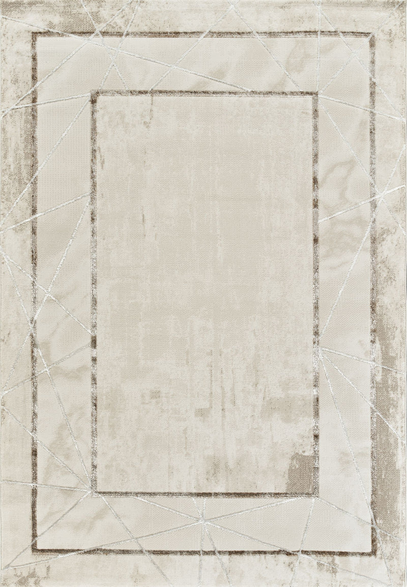 Elmas T519A Modern Area Rug Cream White