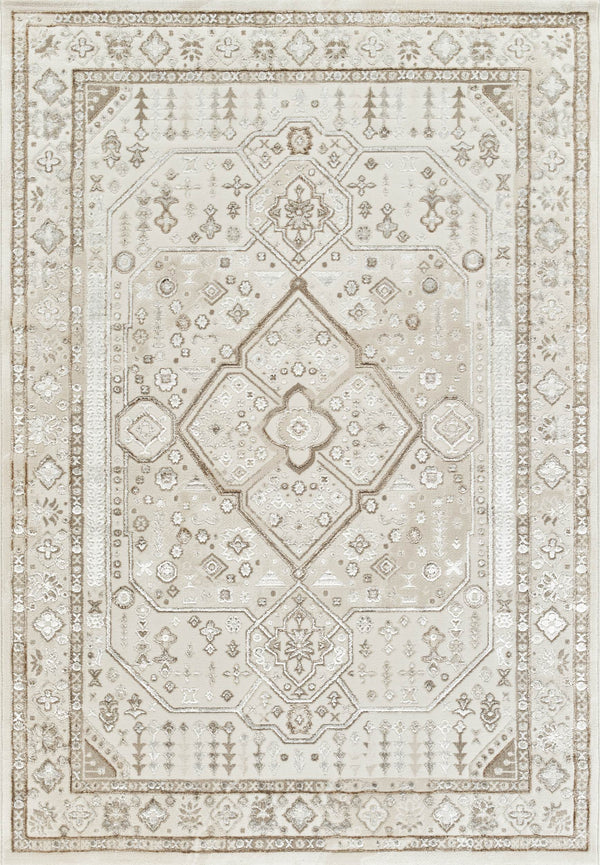 Elmas T529A Modern Area Rug Cream White
