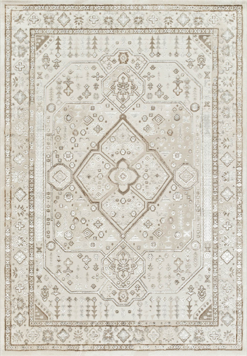 Elmas T529A Modern Area Rug Cream White