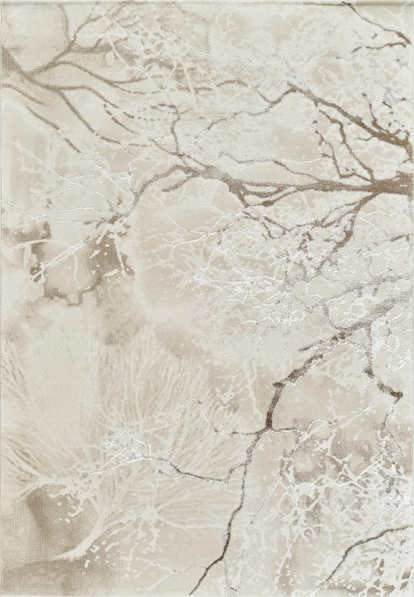 Elmas T532A Modern Area Rug Cream White