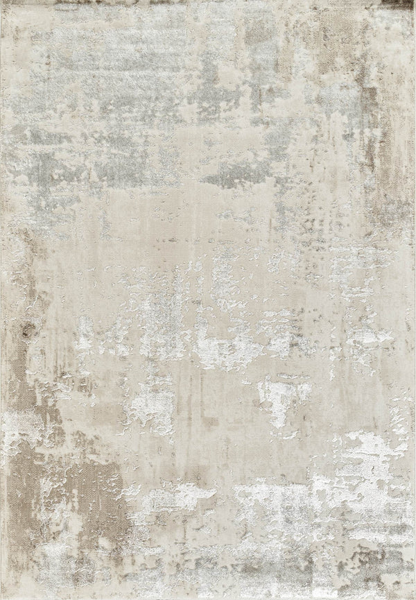 Elmas T533A Modern Area Rug L.Grey White