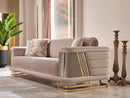 Nevada Luxury Velvet Sofa Set Cream