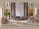 Nevada Luxury Velvet Sofa Set Cream