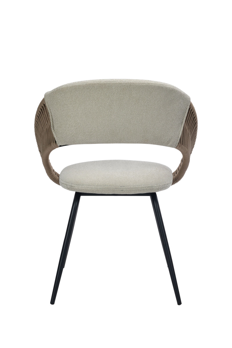 Fairy Modern Linen Cord Dining Chair Beige
