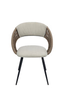 Fairy Modern Linen Cord Dining Chair Beige