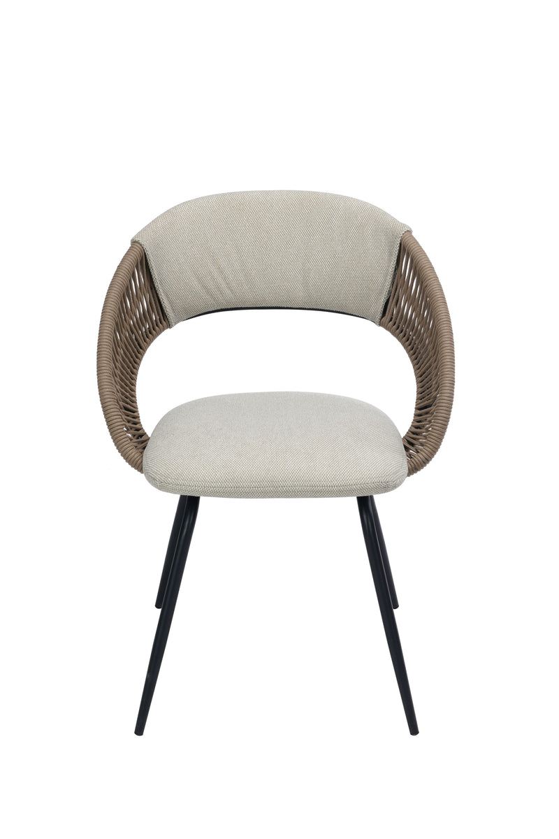 Fairy Modern Linen Cord Dining Chair Beige