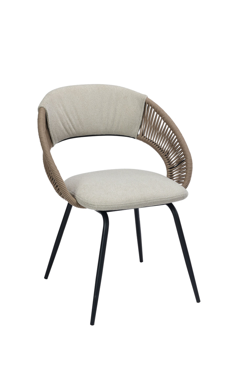 Fairy Modern Linen Cord Dining Chair Beige