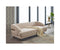 Panamera Beige Velvet Contemporary Sofa Set