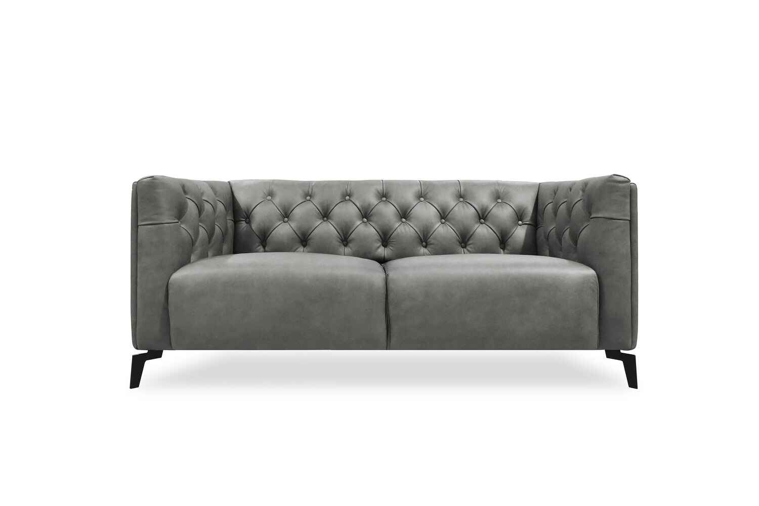 Johnston 3.5 Seater Leather Sofa Set Dark Gery