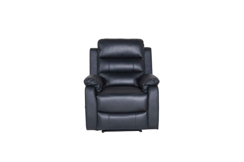 Moscow Electoric Recliner Thick Leather Sofa Set Black