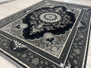 Zartosht 6667 Black White Persian Traditional Area Rug