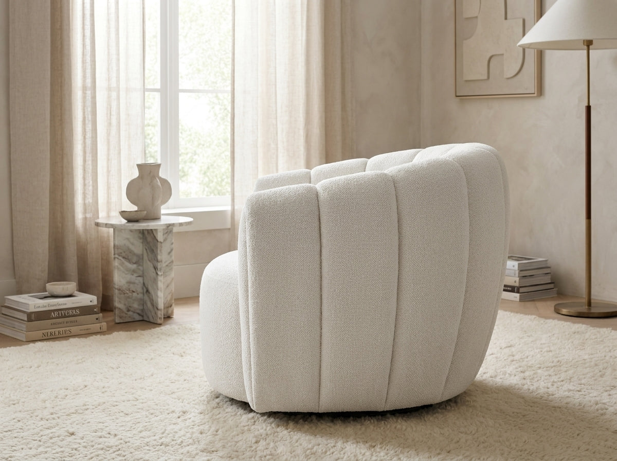 Cairo Cream Boucle Accent Chair | Dandenong & Hoppers Crossing